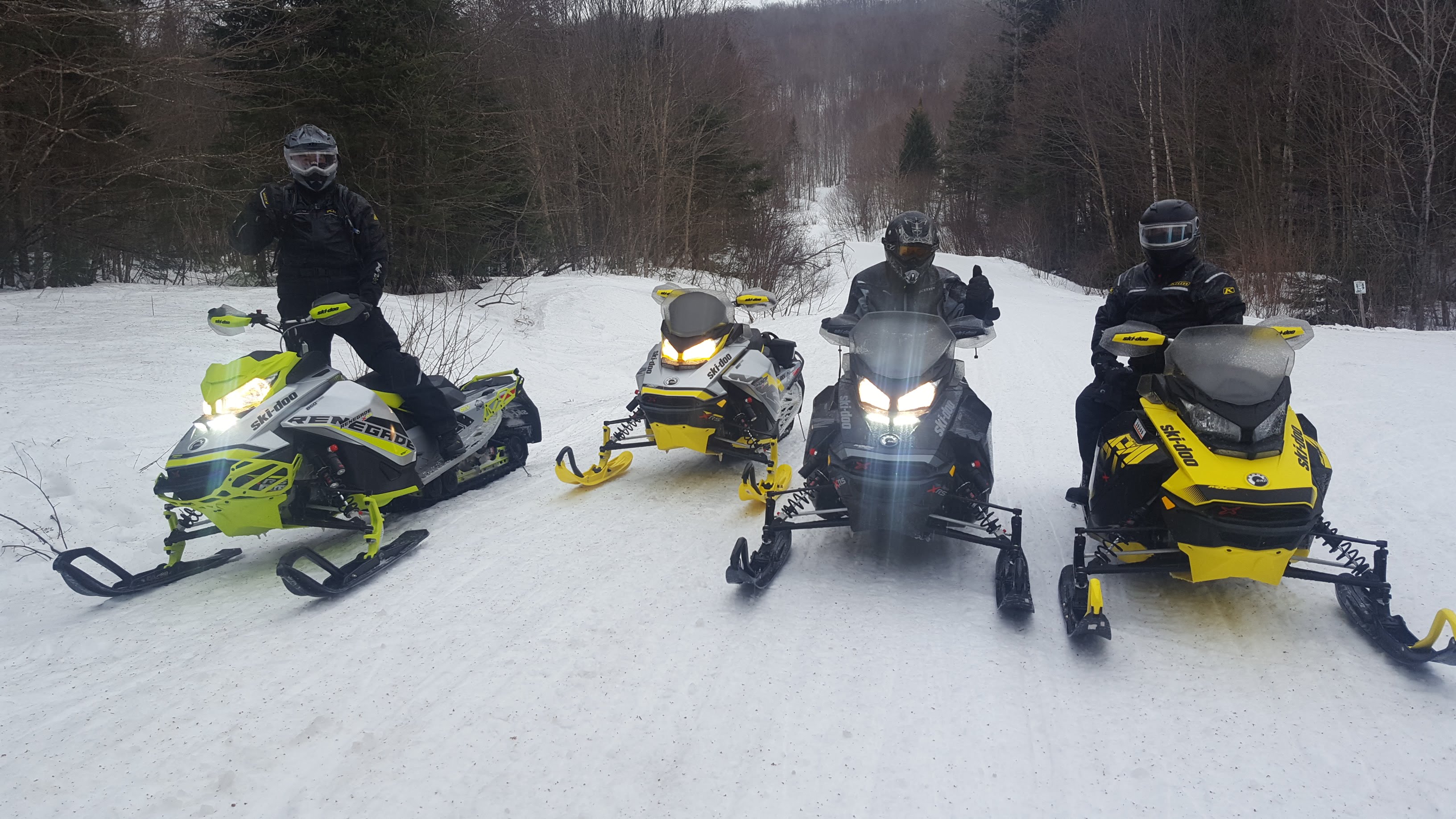 022318 Max, Ryan and Mark on better terrain. Thanks to HK Powersports