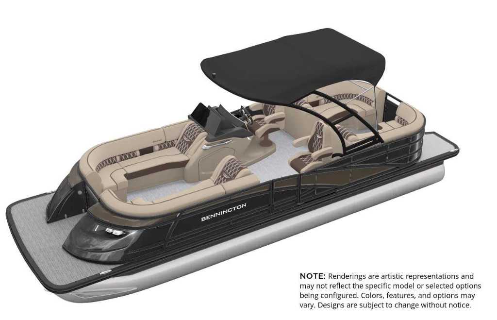2027 Bennington 25QSRA - ESP+ - Arch - Blackout